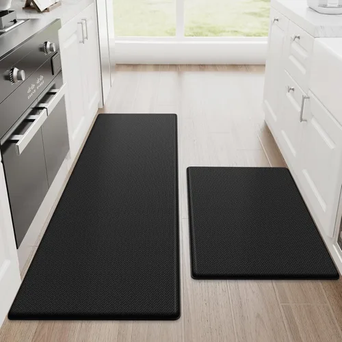 Vista 32 de StepRite Tapetes de cocina, 2 tapetes acolchados, antifatiga, para piso, de escritorio, antideslizante, impermeables, oficina, alfombras de 17.3 x