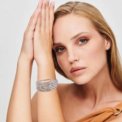 Vista 7 de Long tiantian Pulseras para mujer, pulseras de corazón para mujer, pulseras apilables de moda para mujer, pulseras apilables para mujer, pulseras