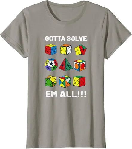 Vista 78 de Camiseta competitiva Puzzle Cube Gotta Solve Em All Speed Cubing