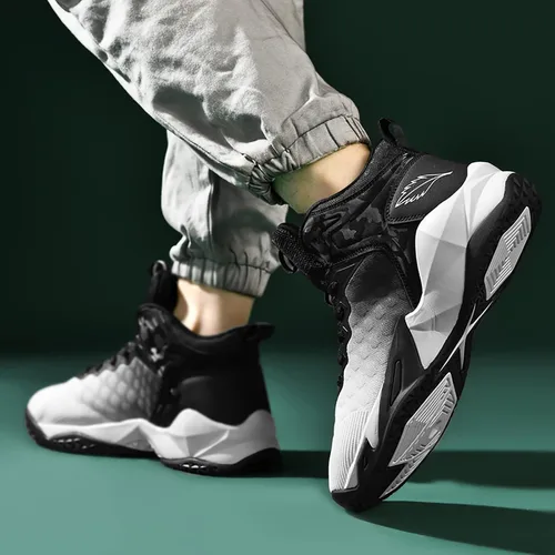 Vista 5 de CJSPORX - Tenis de baloncesto para hombre, transpirables, antideslizantes, para correr