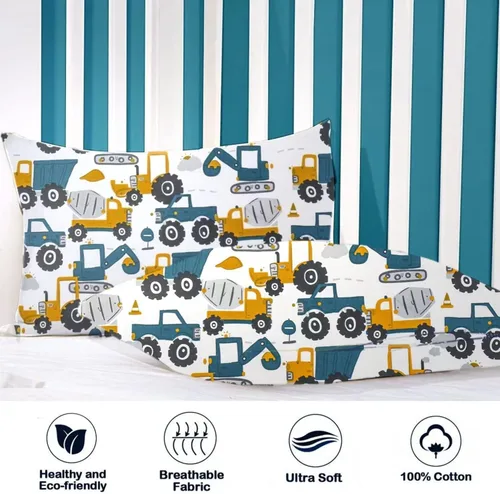 Vista 3 de Almohada para niños pequeños con funda de almohada, almohadas suaves de algodón orgánico para cuna de dinosaurio para niños, lavable e