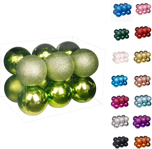 Vista 13 de Emopeak - Juego de 24 esferas navideñas, ornamentos irrompibles, 4 estilos, decoración colgante para árbol de Navidad, boda o fiesta