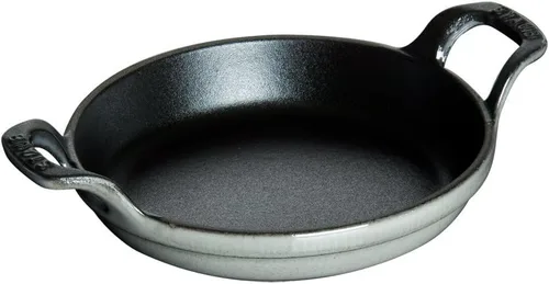 Vista 11 de Staub Plato para asar ovalado de 8 1/4 pulgadas, negro mate