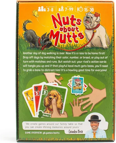 Vista 2 de Grandpa Beck's Games Nuts About Mutts - Juego de cartas de eliminación de manos para la familia, para niños, adolescentes y adultos, de The Creators