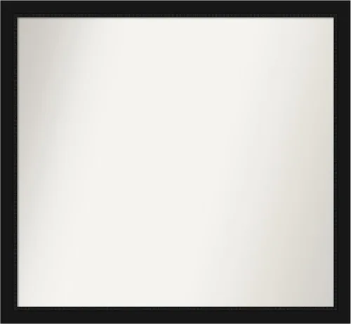 Vista 407 de Amanti Art Espejo de baño negro para sobre fregadero, 22 x 22 pulgadas, espejo de tocador cuadrado estrecho negro Avon, marco de madera casual