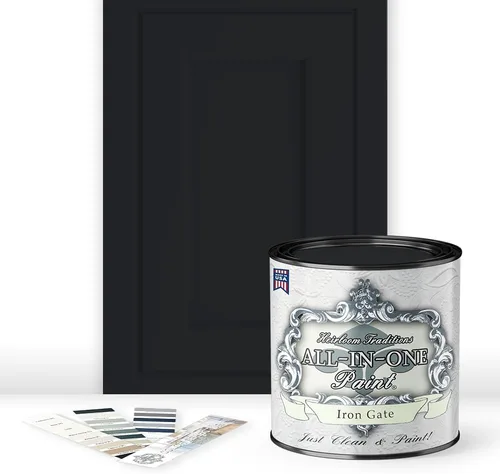 Vista 96 de Pintura TODO EN UNO, Abbey (gris cálido), Muestra de 8oz - Pintura duradera para gabinetes y muebles. Imprimación y capa superior incorporadas,