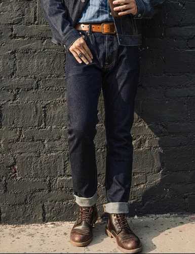 Vista 4 de Red Tornado 12oz Selvdege Denim Jeans Slim Fit GTDDO-0003