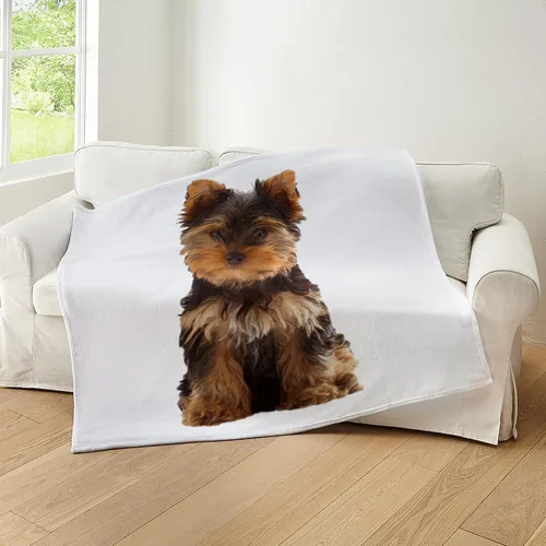 Vista 5 de CafePress Yorkie - Manta de forro polar súper suave, 60 x 50 pulgadas