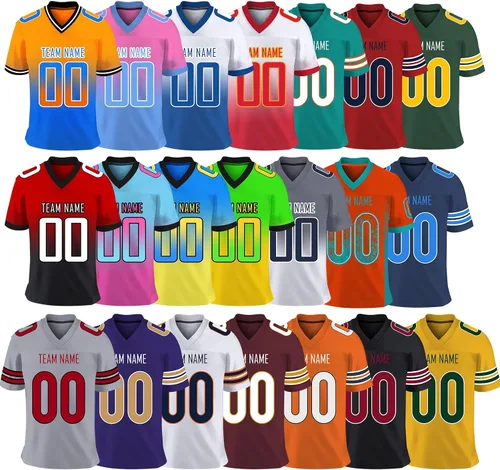Vista 2 de Camiseta de fútbol personalizada para niños y adultos con número de nombre, camiseta de fútbol personalizada para hombres y mujeres