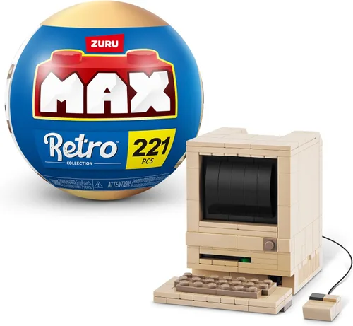Vista 11 de ZURU MAX - Ladrillos de construcción retro prémium (máquina de arcade) juguete coleccionable de desembalaje