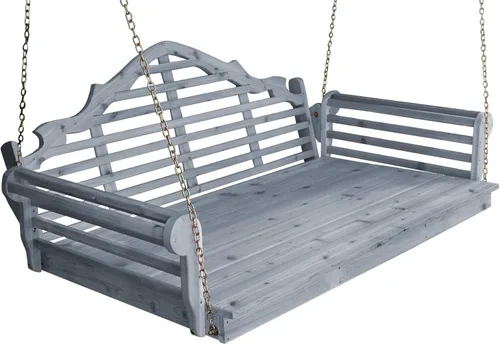 Vista 11 de Amish Made - Cama columpio de cedro teñido de cedro Marlboro de 55 pulgadas de ancho Mancha de cedro