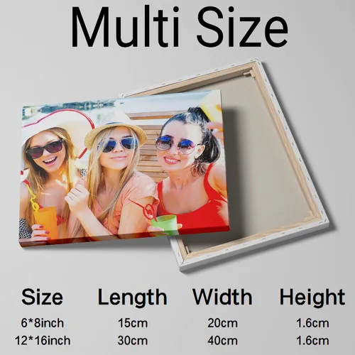 Vista 3 de Uayuios Lienzo personalizado con tus fotos, marco de lienzo personalizado para pared, para crear póster de boda, mascota, familia, 8 x 6 pulgadas