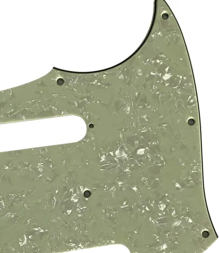 Vista 2 de Custom For US Mustang Classic Series Guitarra Golpeador Scratch Plate (4 capas Vintage Green Pearl)