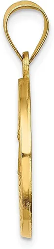 Vista 2 de Collar con dije de medalla Caridad Del Cobre, oro amarillo de 14 quilates, joyería fina religiosa para mujeres, regalos para ella