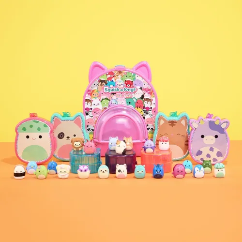 Vista 7 de Squish-a-longs Paquete de 25 – Serie 1 – (25) Mini-Squish de 1 pulgada con 5 accesorios, anillo y guía de coleccionista – Colecciona, intercambia