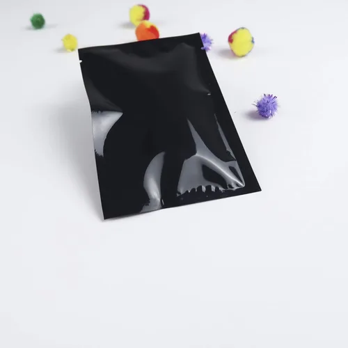 Vista 6 de QQ Studio - 100 bolsas metálicas de aluminio Mylar con extremo superior abierto, sellables (6x9cm (2.3x3.5"), 100x Negro)