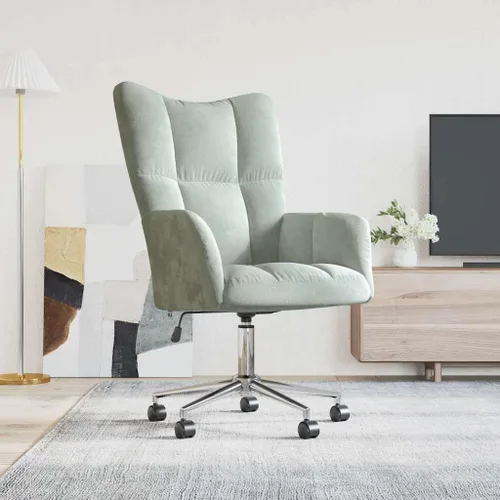 Vista 10 de Modern Velvet Office Chair with Adjustable Height, 360 Swivel and Rolling Castors, Ergonomic Computer Desk Chair for Home Office, Study Room, Dark