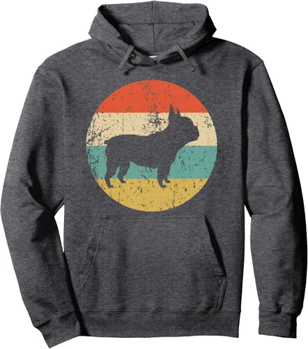 Vista 4 de Bulldog Francés Retro Bulldog Francés Sudadera con capucha, Negro, S