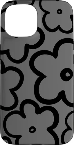 Vista 6 de Cute Flower Pattern Wildflower Charcoal Grey Black Floral Case for iPhone 17