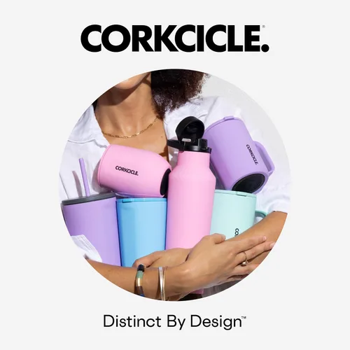 Vista 9 de Corkcicle Disney Princess Vaso Frío - Mantiene las Bebidas Frías durante 12 Horas - Acero Inoxidable con Triple Aislamiento - Popote y Tapa de Rosca