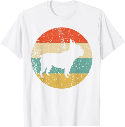 Vista 67 de Camiseta de perro retro de Bulldog Francés Negro