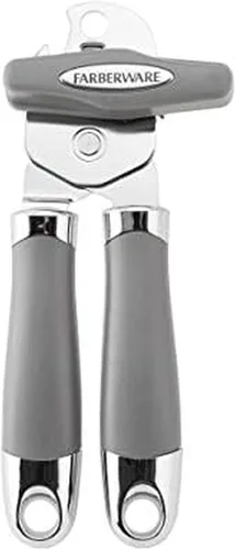 Vista 7 de Farberware Pro2 - Abrelatas manual con abridor de botellas integrado, mango ergonómico, cuchillas afiladas y duraderas, perilla de giro fácil, cielo