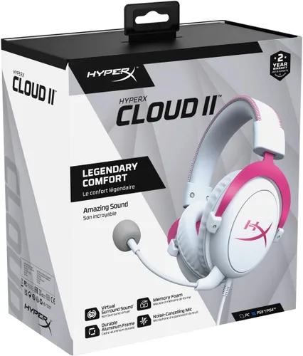 Vista 3 de Auricular para juegos HyperX Cloud II con sonido envolvente 7.1., Metal (Gun Metal)