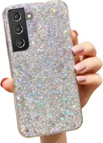Vista 33 de YTanazing Funda para Samsung Galaxy S24 FE con purpurina, bonita funda con diamantes brillantes para mujeres y niñas, fundas de goma delgada a