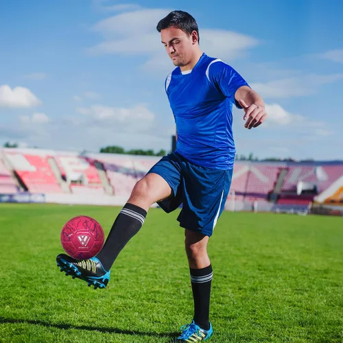 Vista 4 de Vizari Zodiac Balón de fútbol para jóvenes, adultos, niños, niñas, niños Tamaño 3, 4, 5 Balón de fútbol de cuero sintético duradero e