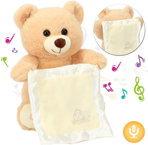 Vista 11 de Hopearl Oso de Peluche Interactivo Peek A Boo Repite lo que Dices Oso de Peluche Musical que Canta y Habla Animal de Peluche Adorable Eléctrico