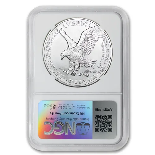 Vista 3 de 2024 1 onza Moneda de Águila de Plata Americana MS-70 (Lanzamientos Tempranos) $1 NGC MS70