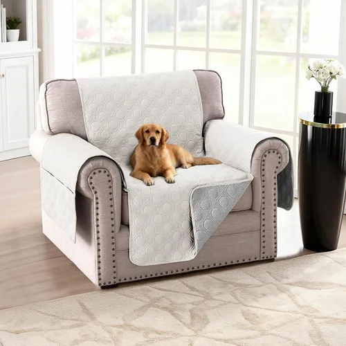 Vista 6 de H.VERSAILTEX Funda 100% Impermeable para Silla Gruesa y Duradera Fundas para Sofá para Perros Protector de Sofá Triple Antideslizante Fundas