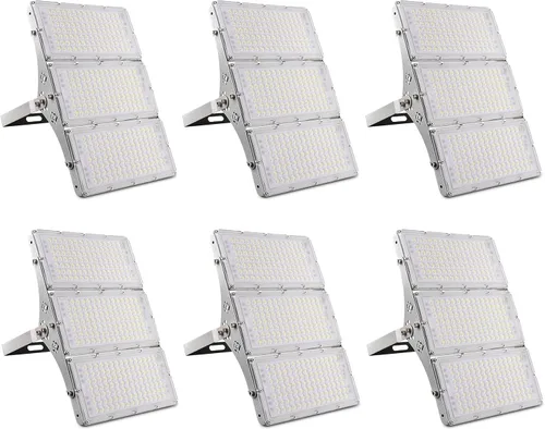 Vista 17 de papasbox Luz de inundación LED de 100 W para exteriores, luces de seguridad para exteriores de 8000 lúmenes, luces LED blancas cálidas de 3000 K