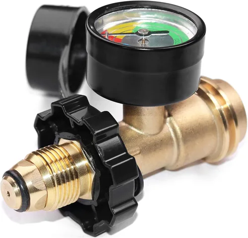 Vista 3 de DOZYANT POL - Adaptador de tanque de propano con calibre universal para convertir la válvula de tanque POL LP a QCC1 / tipo 1, calibre de tanque