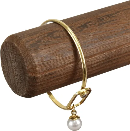 Vista 5 de Mostrador de pulseras hecho de madera con diseño antiguo marca Ikee 7 78" largo x 2 78" profundidad x 5 12" altura