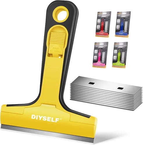 Vista 7 de DIYSELF Raspador de Cuchillas de Afeitar 12 Unidades Raspador de Vidrio Raspador de Horno para Limpieza Raspador de Afeitar para Pisos Raspador