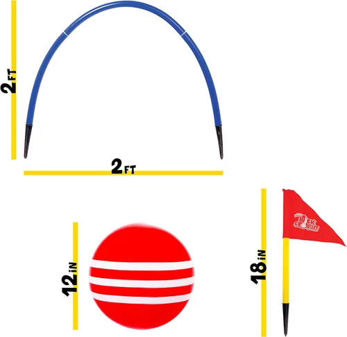 Vista 8 de Franklin Kick Croquet Game Set – Perfecto para niños y adultos – Combina fútbol y croquet – Ideal para jugar al aire libre