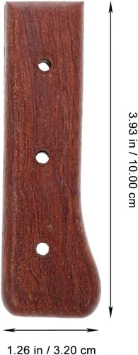 Vista 6 de SHERCHPRY Mango ergonómico de repuesto de mango de cuchillo de madera de pera para cortador de cocina, cómodo, antideslizante, fácil instalación