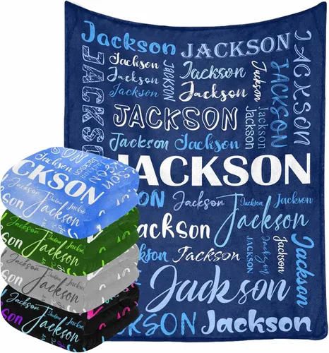 Vista 11 de InterestPrint Manta de bebé personalizada con nombre, lindo muñeco de nieve negro, manta personalizada con nombre para niños, niñas, niños, manta