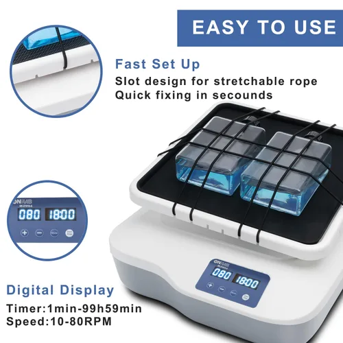 Vista 3 de ONiLAB Coctelera digital LED 3D de velocidad ajustable 10-70RPM, Angel 9°