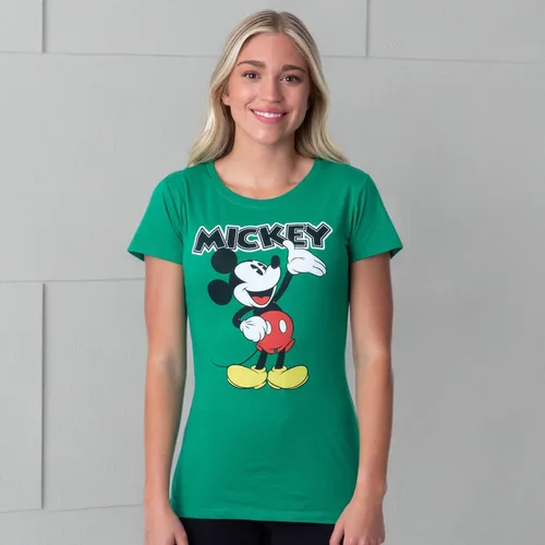 Vista 5 de Disney - Camiseta clásica y cómoda de Mickey Mouse con cuello redondo para mujer