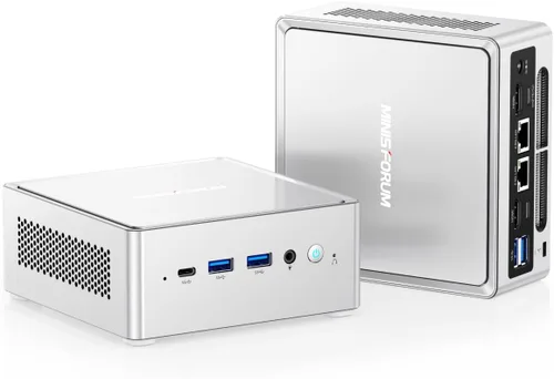 Vista 13 de MINISFORUM Mini PC M1 Plus Intel Core i5-12600H (12C/16T, hasta 4.5GHz), computadora de escritorio SSD DDR5 de 16 GB de 512 GB, salida triple