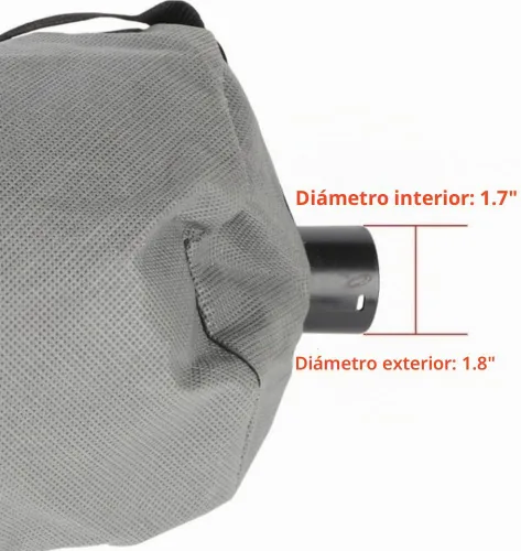 Vista 2 de Kikeep Lijadora de paneles de yeso Bolsa de recolección de polvo Bolsa de recolección de máquina de rectificado de pared, accesorio para lijadora