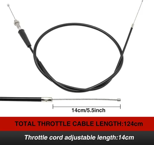 Vista 7 de Asamblea del acelerador de motocicleta de 0.866 in CNC de aluminio Twist Throttle Grips con cable del acelerador y agarre del manillar para CRF50