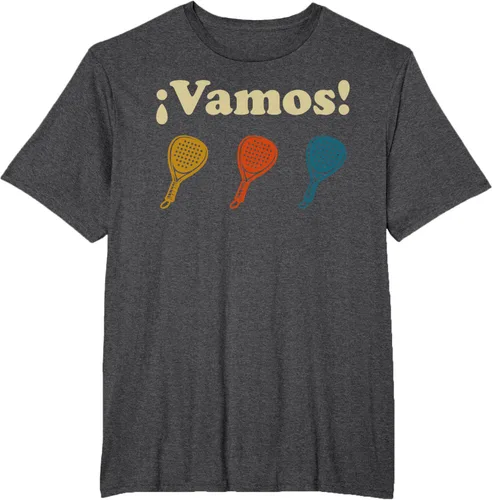 Vista 18 de Camiseta Vamos Padel Player Sport en Español Retro Hombre