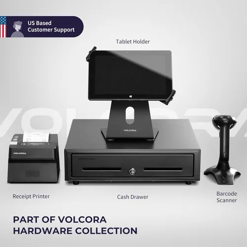 Vista 7 de Volcora Impresora térmica de recibos, impresora POS de 3.150 in con cortador automático, interfaz USB/Bluetooth para Windows/MAC/Linux, cajón