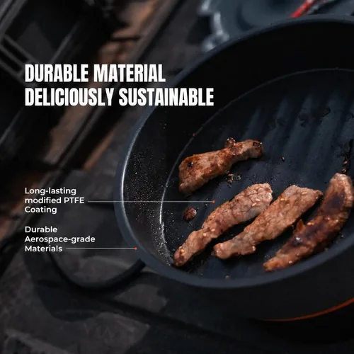 Vista 8 de Stoke Voltaics Sistema de cocina Nomad con bolsa, estufa eléctrica de campamento de 200 a 1000 W con sartén y olla, juego de equipo de cocina