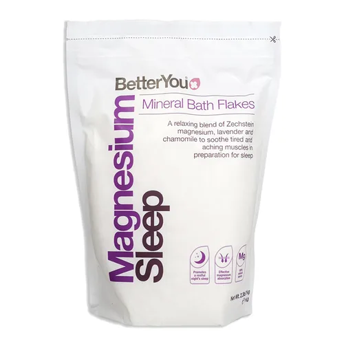 Vista 2 de BetterYou - Juego de dormir de magnesio unisex – 2 piezas de 3.38 oz spray corporal, 35.2 oz sal de baño