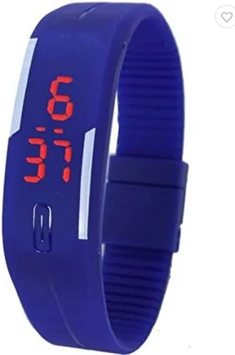 Vista 4 de Pappi-Haunt - Juego de 3 pulseras LED de silicona unisex para niños y niñas, Digital