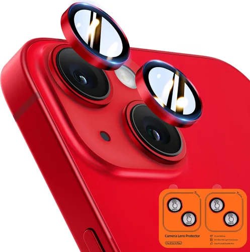 Vista 61 de TOCOL Protector de lente de cámara para iPhone 13 / iPhone 13 Mini vidrio templado HD individual resistente a los arañazos, accesorios compatibles
